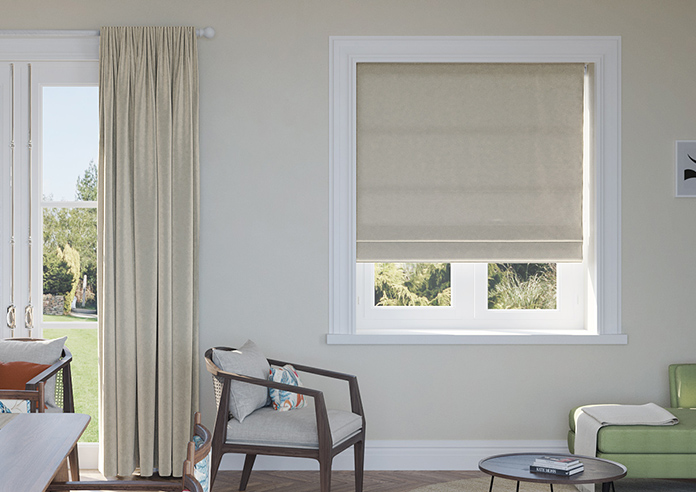 Bravo, Oatmeal - Twist&Fit Roman Blind - Image 3